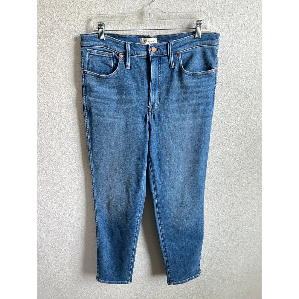Madewell Stovepipe Straight Leg High Rise Crop Jeans Women's 31 Stretchy NEW
